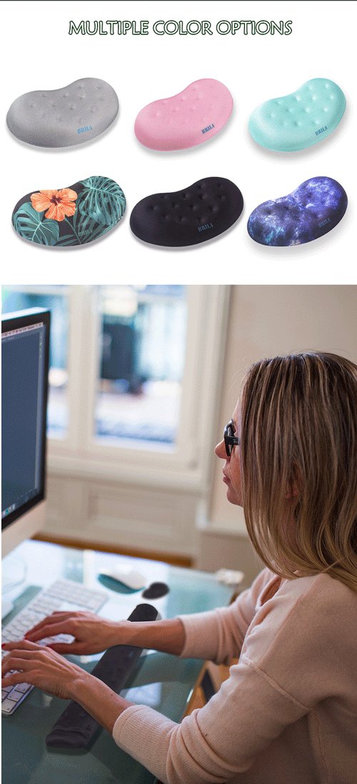 Repose-poignets ergonomique en mousse à mémoire de forme pour souris et clavier, coussin de soutien pour le travail de bureau et les jeux PC, soulagement des douleurs et de la fatigue